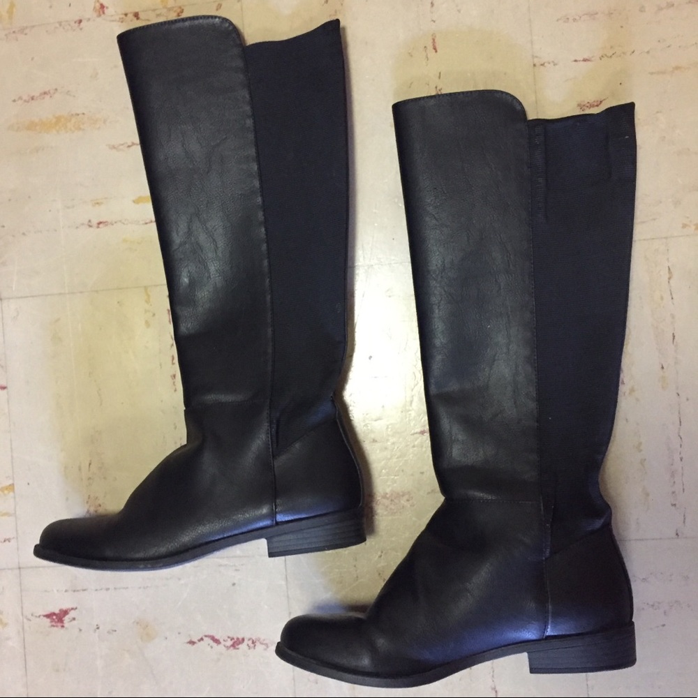 Tall Knee High Black Boots